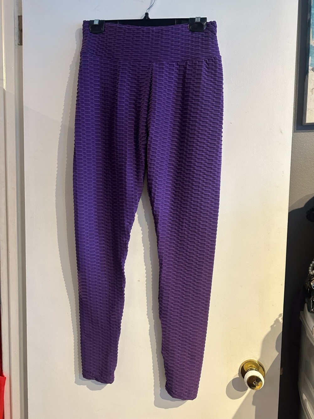 Purple Textured High-Waist Leggings!!! Juniors Size XXL- Adult Small